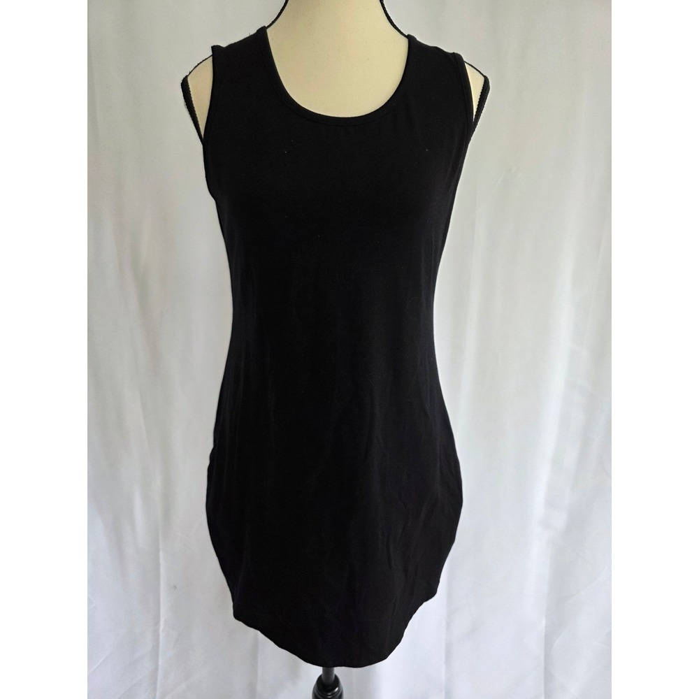 Avatar Sleeveless Long Tunic Top Black‎ Casual Dress Womens Size Small